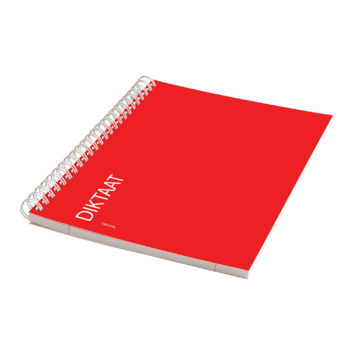 Schrift Qbasic diktaat A5 spiraal lijn 160blz 70gr rood