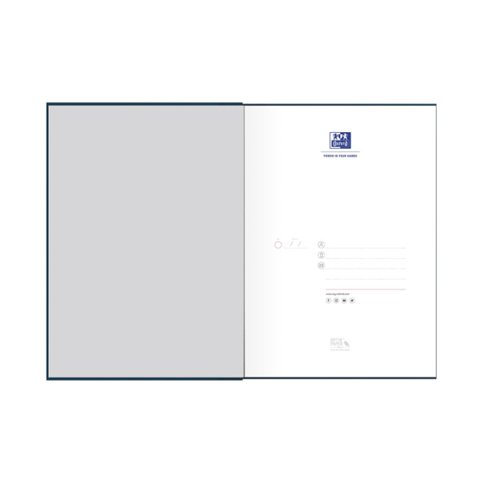 Notitieboek Oxford Office Essentials A4 lijn 192 pagina' s 80gr blauw
