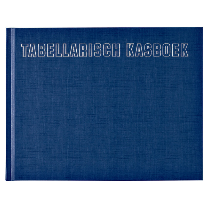 Kasboek tabellarisch 210x160mm 96blz 8 kolommen blauw