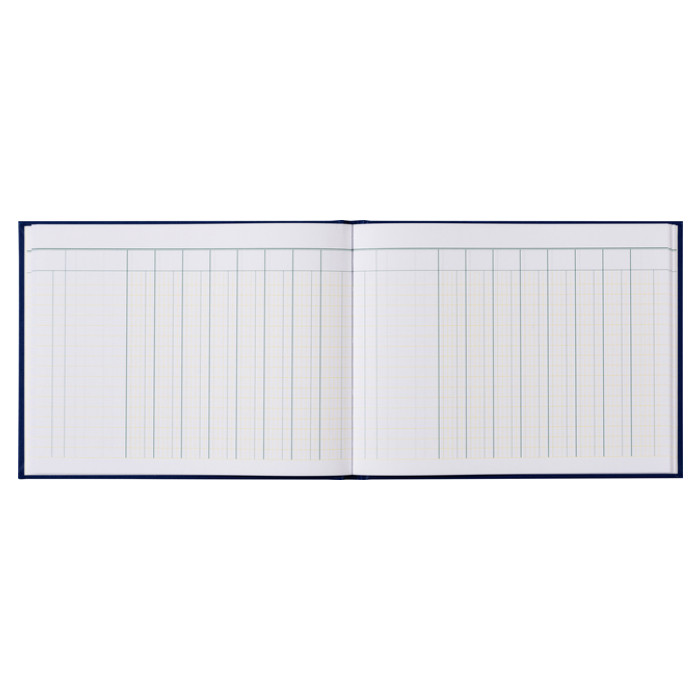 Kasboek tabellarisch 210x160mm 96blz 8 kolommen blauw