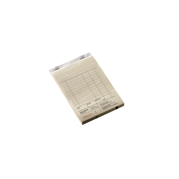 Kassablok Djois Atlanta met kopie (carbon) 142x100mm 50x2vel wit