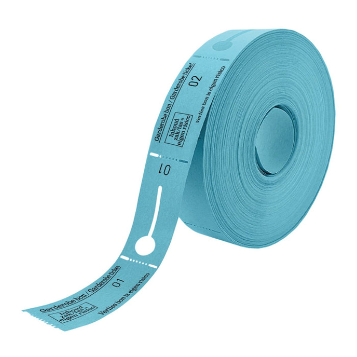 Garderobebonnen Combicraft nummering 1 t/m 500 blauw 500 stuks