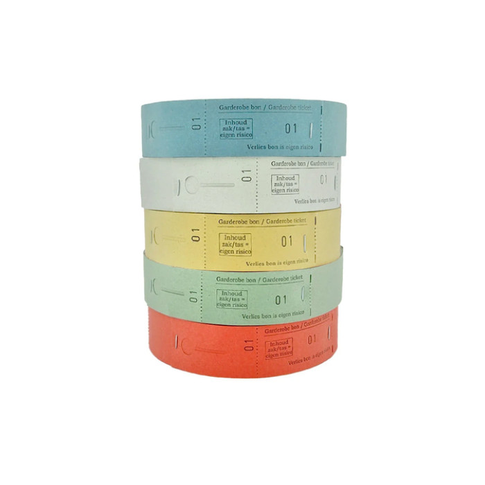 Garderobebonnen Combicraft nummering 1 t/m 500 blauw 500 stuks