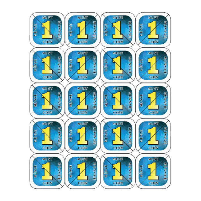 Consumptie breekmunten Combicraft 200 stuks blauw