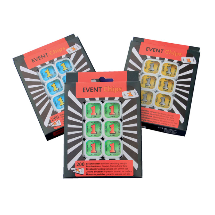 Consumptie breekmunten Combicraft 200 stuks blauw