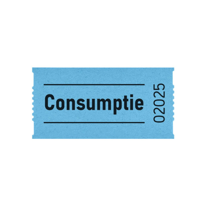 Consumptiebon Combicraft 57x30mm 2-zijdig 2x1000 stuks blauw