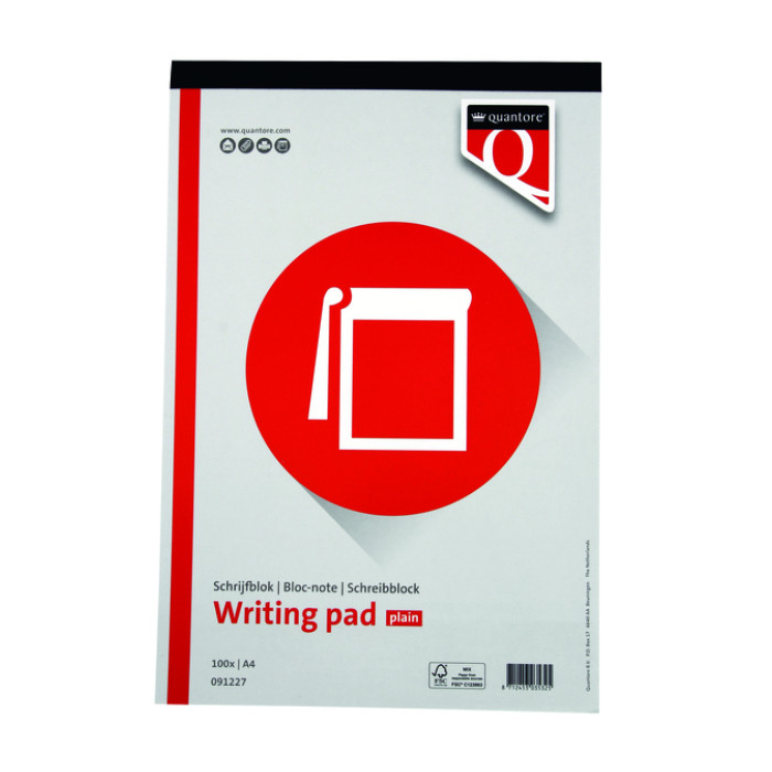 Schrijfblok Quantore A4 blanco 100vel 60gr