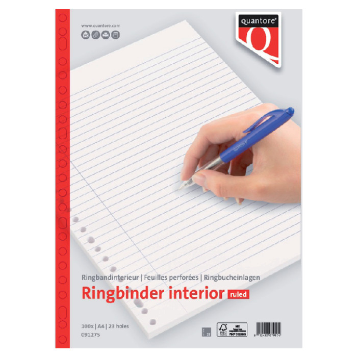 Interieur Quantore A4 23-gaats lijn 100vel