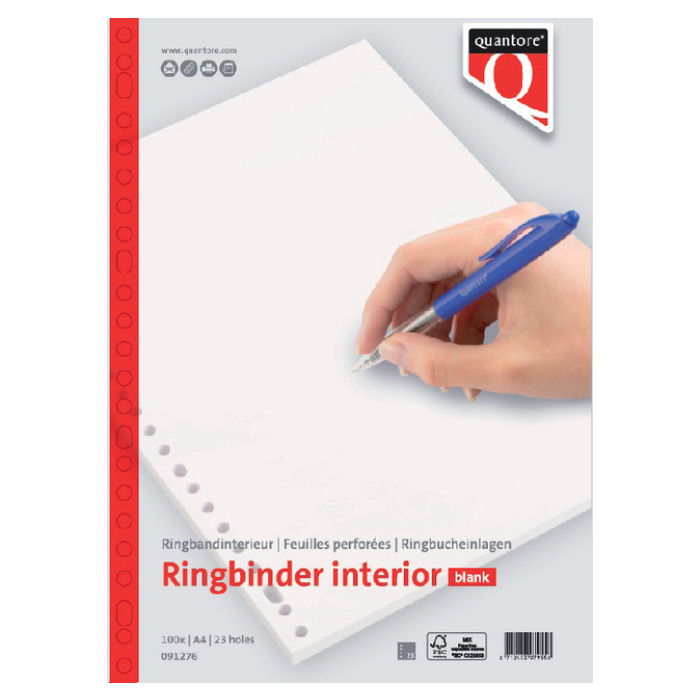 Interieur Quantore A4 23-gaats blanco 100vel