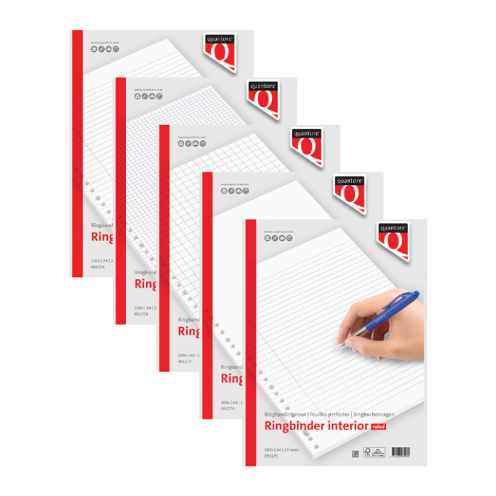 Interieur Quantore A4 23-gaats ruit 5mm 100vel