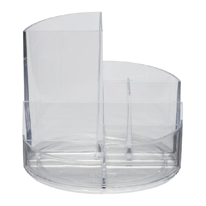 Pennenkoker MAUL roundbox 7 vakken Ø140x125mm transparant