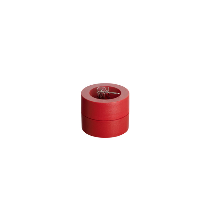 Papercliphouder MAUL Pro magnetisch Ø73x60mm rood