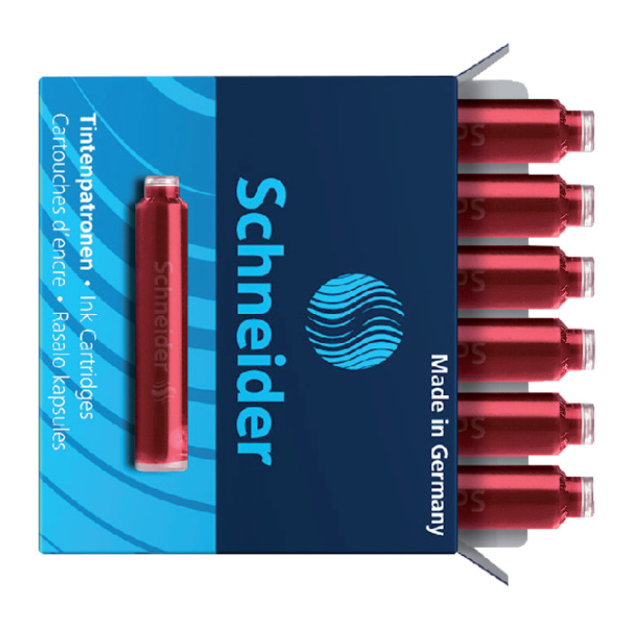 Inktpatroon Schneider din rood doos à 6 stuks