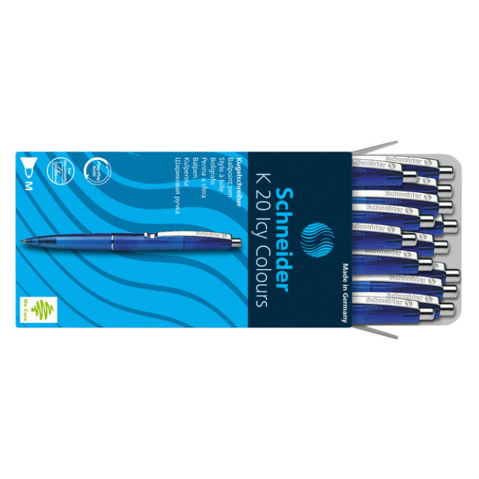 Balpen Schneider K20 Icy Colours medium blauw