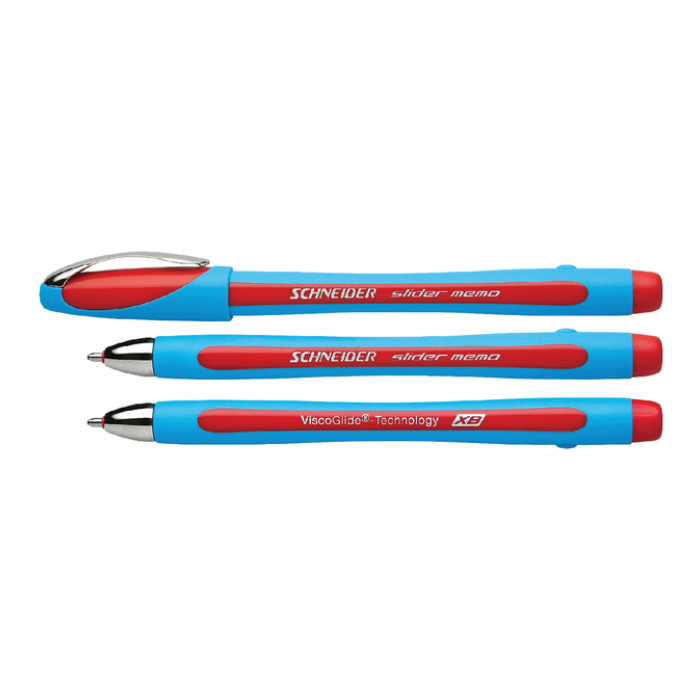 Balpen Schneider Slider Memo extra breed rood