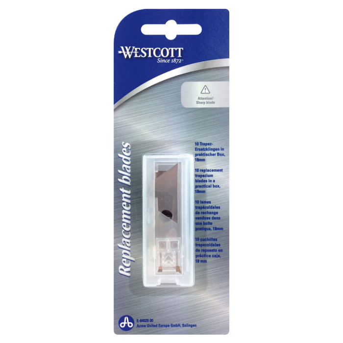 Reservemessen Westcott 18mm voor E-84019 10 stuks