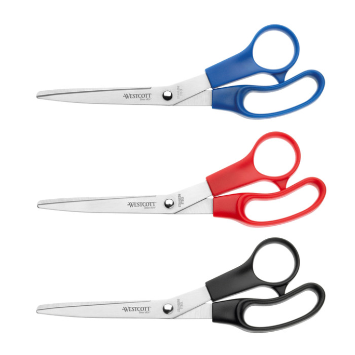 Kantoorschaar Westcott 210mm rvs assorti 3 stuks