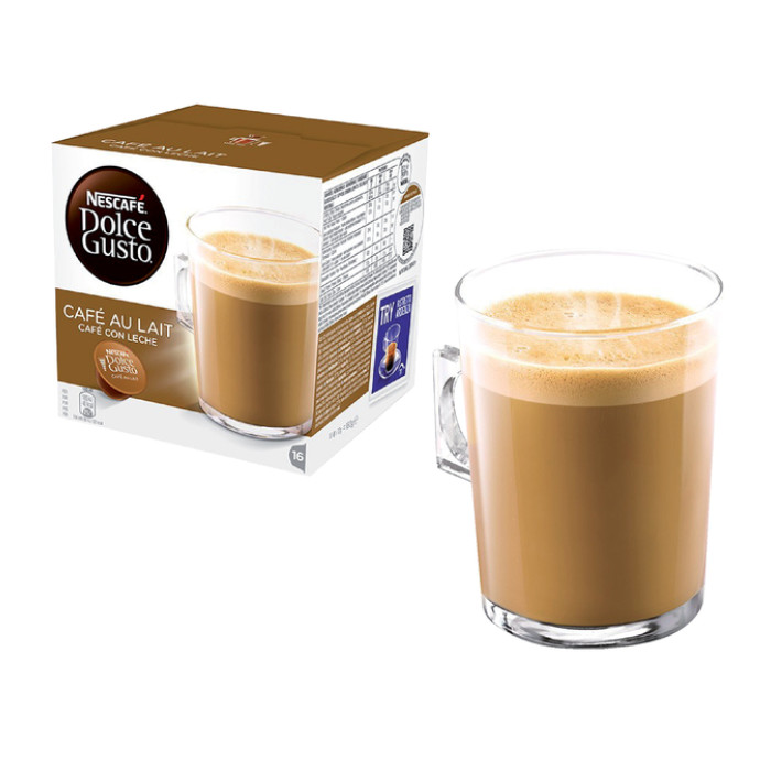 Koffiecups Dolce Gusto cafe au lait 16 stuks