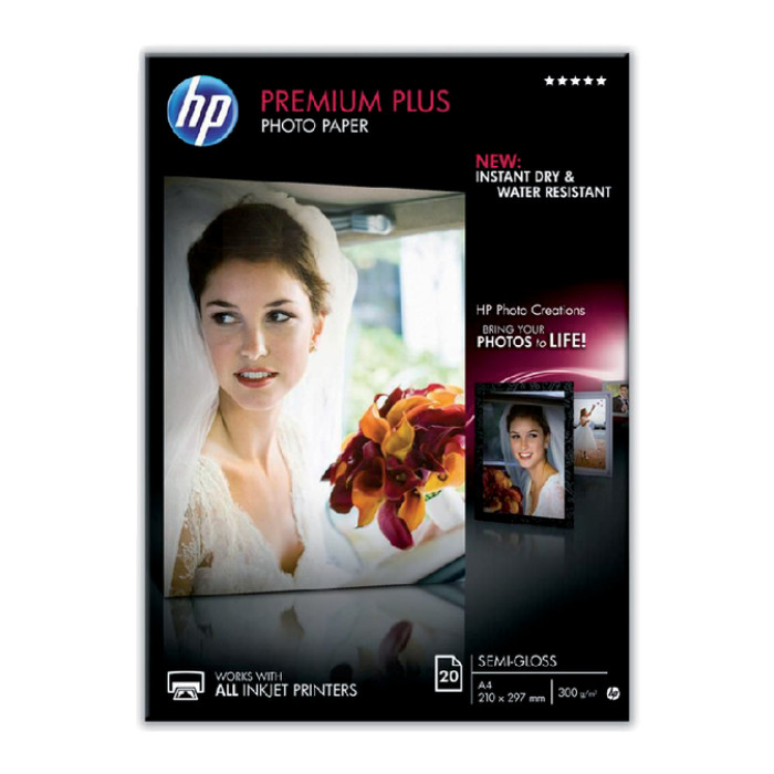 Inkjetpapier HP CR673A A4 semi glossy 300gr 20 vel