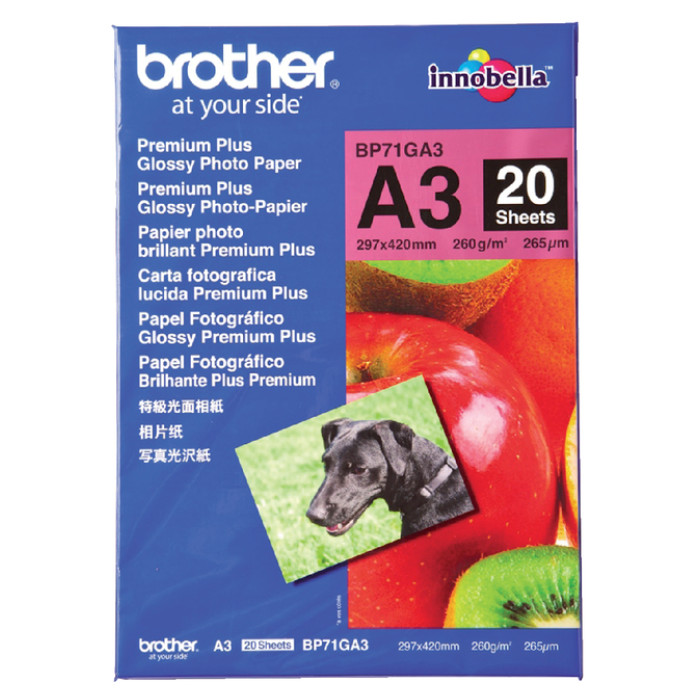 Fotopapier Brother BP-71 A3 260gr glossy 20 vel