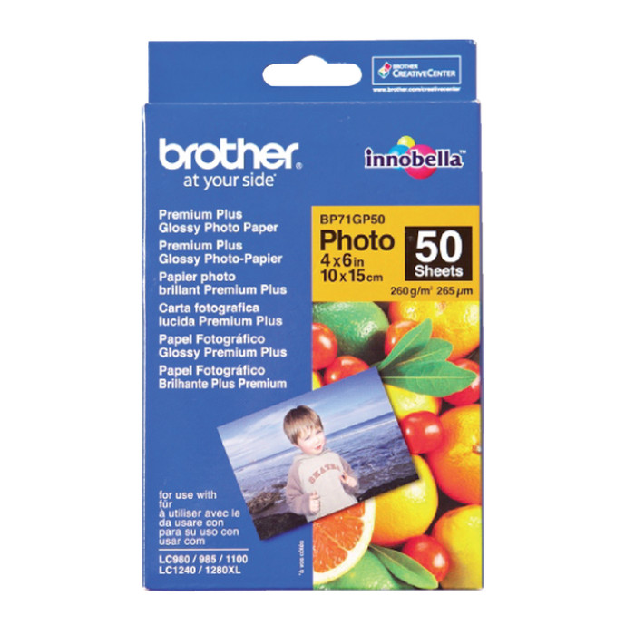 Fotopapier Brother BP-71 10x15cm 260gr glossy 50 vel