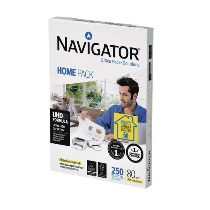 Kopieerpapier Navigator Homepack A4 80gr wit 250 vel