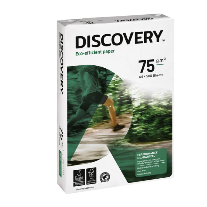 Kopieerpapier Discovery A4 75gr wit 500 vel