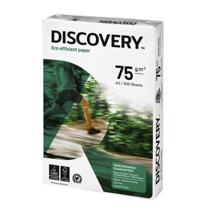 Kopieerpapier Discovery A3 75gr wit 500 vel