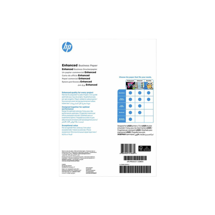 Fotopapier laser HP CG965A 150gr A4 glans wit 150 vel