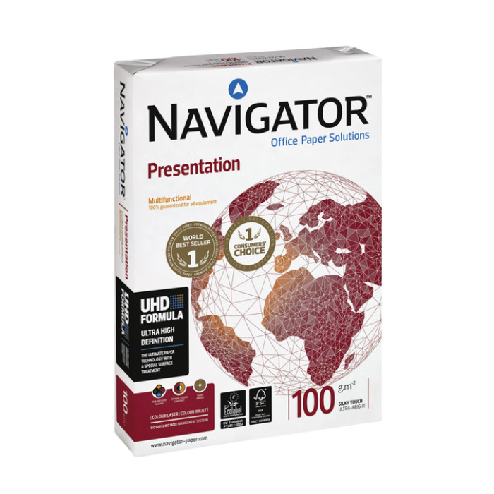 Kopieerpapier Navigator Presentation A4 100gr wit 500 vel