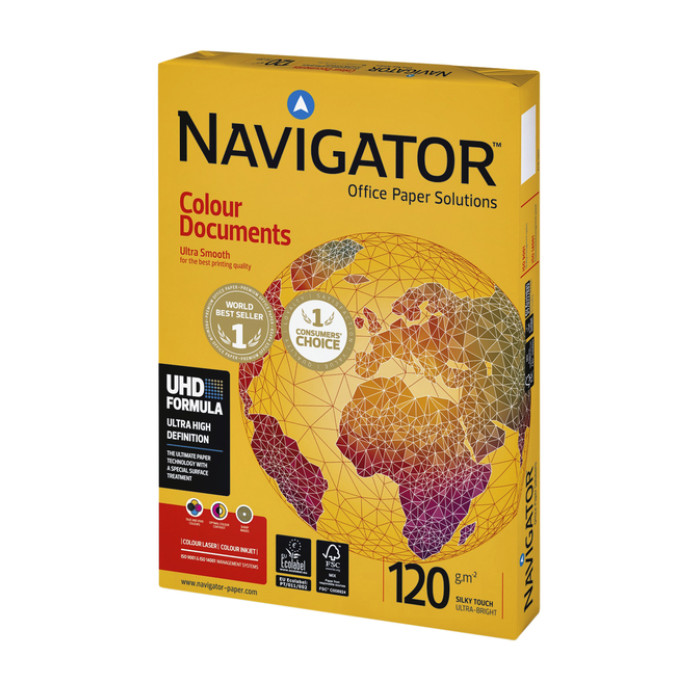 Kopieerpapier Navigator Colour Documents A4 120gr wit 250 vel