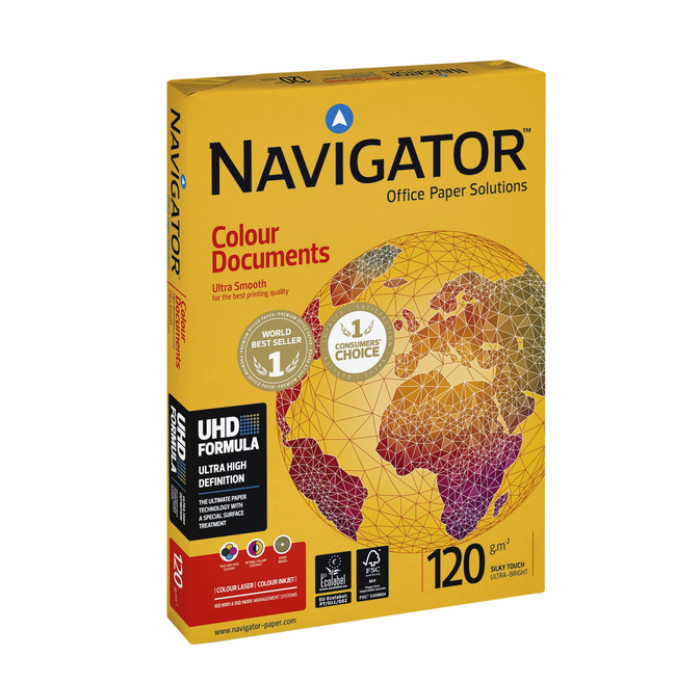 Kopieerpapier Navigator Colour Documents A4 120gr wit 250 vel