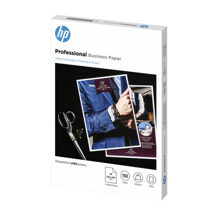Fotopapier laser HP 7MV80A 200gr A4 mat wit 150 vel