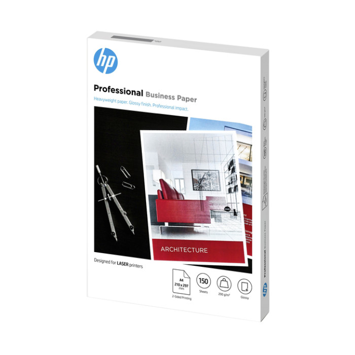 Fotopapier laser HP 7MV83A 200gr A4 glans wit 150 vel