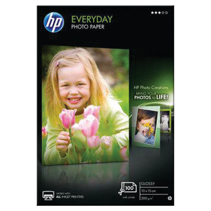 Inkjetpapier HP CR757A 10x15cm photo glossy 200gr 100 vel