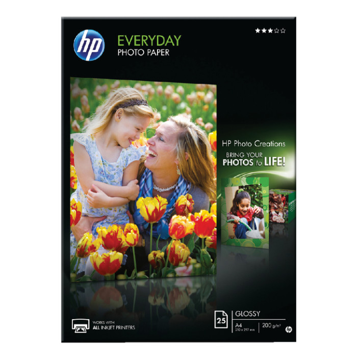 Inkjetpapier HP Q5451A A4 matglans 200gr 25 vel