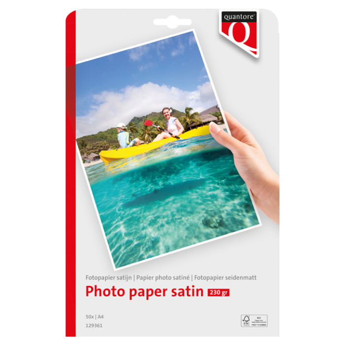 Fotopapier Quantore A4 satijn 50 vel 230gr
