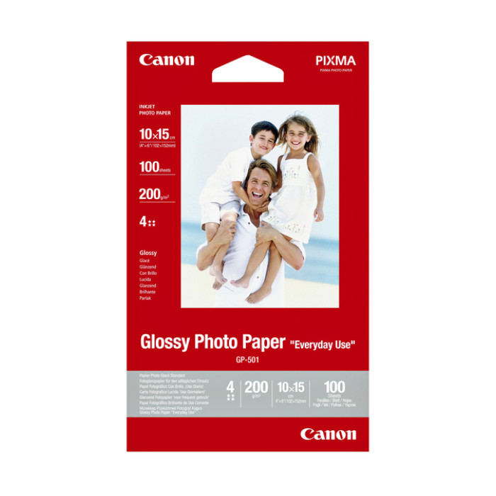 Inkjetpapier Canon GP-501 10x15cm 200gr glans 100 vel