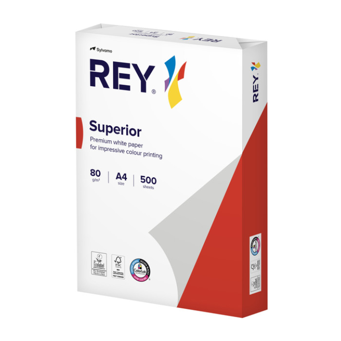 Kopieerpapier Rey Superior A4 80gr wit 500 vel