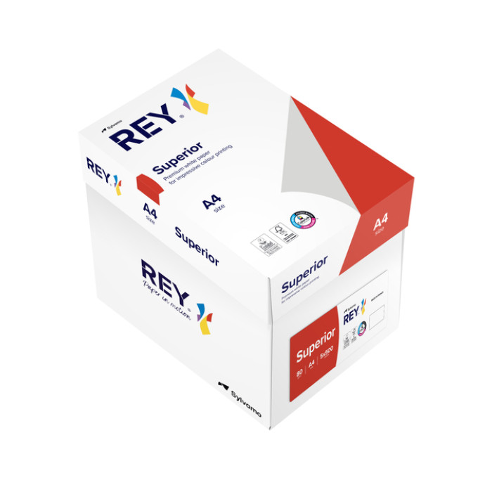 Kopieerpapier Rey Superior A4 80gr wit 500 vel