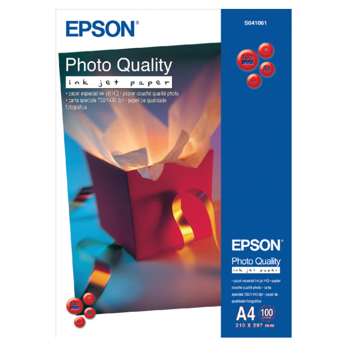 Inkjetpapier Epson S041061 A4 mat 102gr 100vel 100 vel