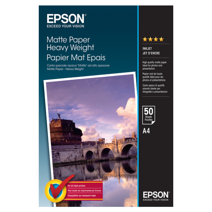 Inkjetpapier Epson S041256 A4 mat 167gr 50 vel