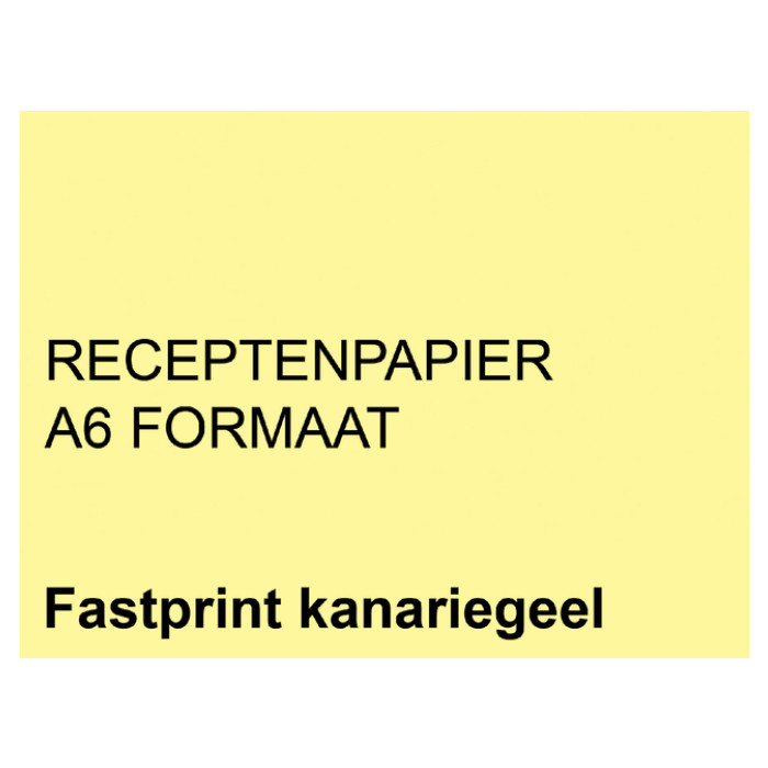 Receptpapier Fastprint A6 80gr kanariegeel 2000 vel