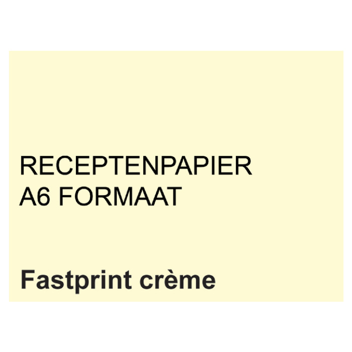 Receptpapier Fastprint A6 80gr creme 2000 vel