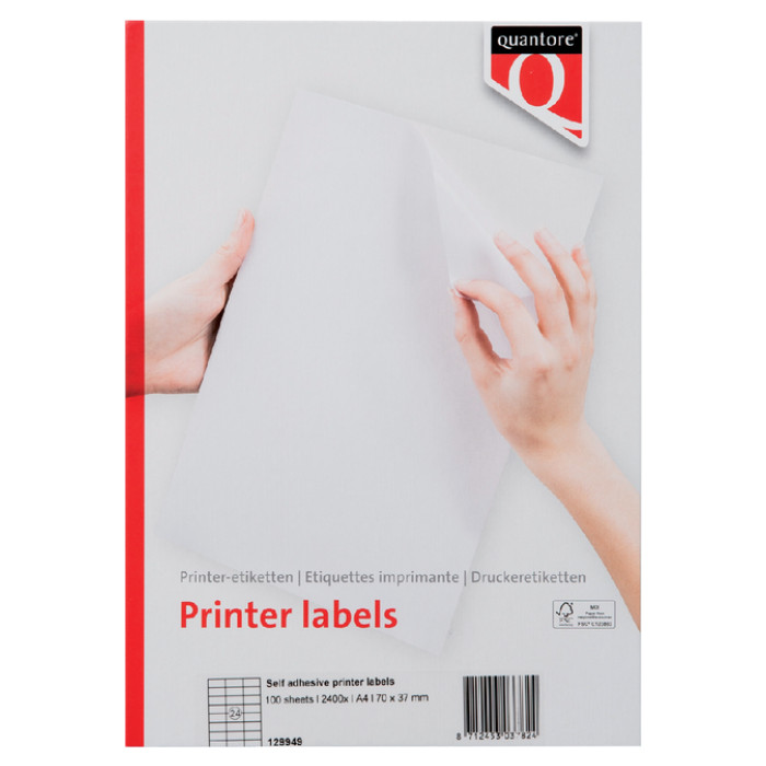 Etiket Quantore 70x37mm 2400stuks