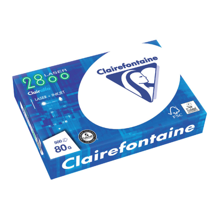 Kopieerpapier Clairefontaine laser A4 80gr wit 500 vel