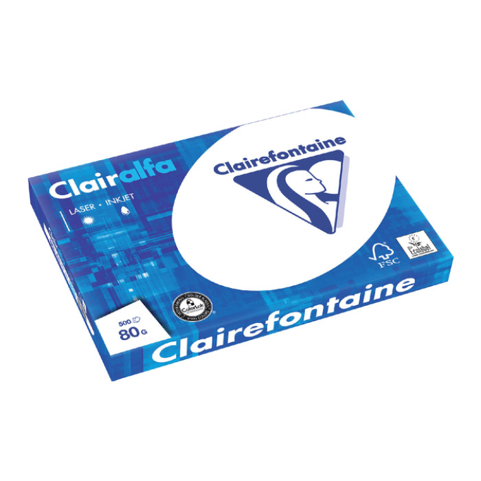 Kopieerpapier Clairefontaine Clairalfa A3 80gr wit 500 vel