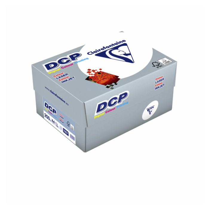 Laserpapier Clairefontaine DCP A4 250gr wit 125 vel