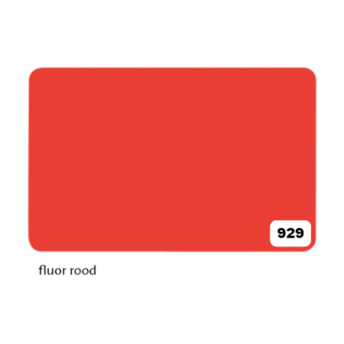 Etalagekarton Folia 1-zijdig 48x68cm 380gr nr929 fluor rood