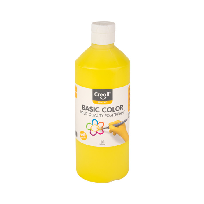 Plakkaatverf Creall basic geel 500ml